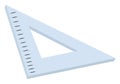 Triangle ruller, illustration, vector on white background Royalty Free Stock Photo