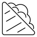 Triangle sandwich bar icon, outline style