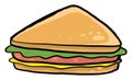 Triangle sandwich, illustration, vector
