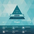 Triangle seamless background. Retro label design. Infographics c Royalty Free Stock Photo