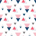 Triangle seamless pattern. Geometric pattern. Abstract background triangles. Vector illustration. Royalty Free Stock Photo