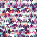 Triangle seamless pattern. Grunge effect Royalty Free Stock Photo