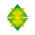 Triangle shape abstract intersection logo.