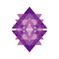 Triangle shape abstract intersection logo.