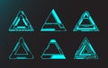 Triangle shape abstract technology future interface hud Royalty Free Stock Photo