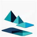 triangle shape 3d abstract background image design template Royalty Free Stock Photo