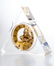 Triangle shape transparent clock