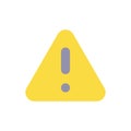 Triangle shaped caution sign flat color ui icon Royalty Free Stock Photo