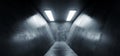Triangle Shaped Grunge Concrete Sci Fi Futuristic Elegant Empty Dark Reflective Big Hall Scene Alien Ship Room Tunnel Corridor
