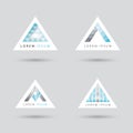 Triangle shaped logo set