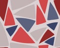 Triangle shapes abstract vector seamless pattern for fabrics, cards designs.