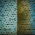 Triangle shapes on metal wall Royalty Free Stock Photo