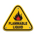 Triangle sign - flammable liquid Royalty Free Stock Photo