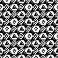 Triangle simple seamless pattern hand drawn, vector.