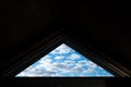 Triangle window of the sky Royalty Free Stock Photo