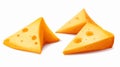 Triangle Slice Cheese Vector Illustration for Culinary Design Projects Royalty Free Stock Photo