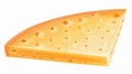 Triangle Slice Cheese Vector Illustration for Culinary Design Projects Royalty Free Stock Photo