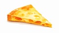Triangle Slice Cheese Vector Illustration for Culinary Design Projects Royalty Free Stock Photo