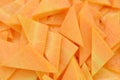 Triangle slices carrots, detail