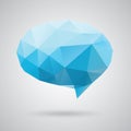 Triangle speech clouds - vector triangular illustration, speech bubble