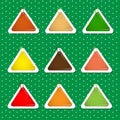 Triangle Sticker Shapes in Autumn Colors