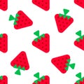 Triangle strawberry geometric seamless pattern Royalty Free Stock Photo