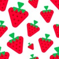 Triangle strawberry seamless pattern Royalty Free Stock Photo
