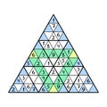 Triangle sudoku game vector illustration