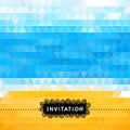 Triangle summer invitation with sea and beach