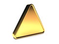 Triangle, surround, gold sign