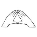 Triangle Symbol Handdrawn Royalty Free Stock Photo
