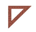 Triangle tool icon. Measuring instrument with right angle. Triangular ruler for school geometry, maths, drafting