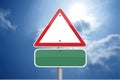 Triangle traffic sign Royalty Free Stock Photo