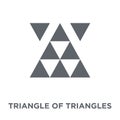 Triangle of triangles icon from Geometry collection. Royalty Free Stock Photo