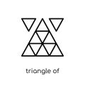 Triangle of triangles icon from Geometry collection. Royalty Free Stock Photo