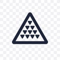 Triangle of triangles transparent icon. Triangle of triangles symbol design from Geometry collection. Royalty Free Stock Photo