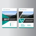 Triangle Vector annual report Leaflet Brochure Flyer template design, book cover layout design, Abstract presentation templates Royalty Free Stock Photo