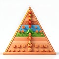 Triangle, wooden toys, for children, eco-friendly, handmade, Montessori, for children\'s development, with bright colouring