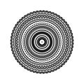 Triangler Mandala Vector Design Black and white Vintage Beautiful Decor Mandala