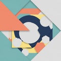 Triangles circles hexagons and rectangles creating a dynamic and Royalty Free Stock Photo