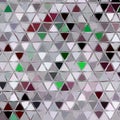 Triangles continuous pattern for the fabric, printing and packaging paper in black, green, white, wine and gray Royalty Free Stock Photo
