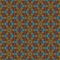 Triangles are gathered to form hexagonal shapes and star-shaped polygons of various sizes are added.