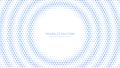 Triangles Halftone Pattern Vector Radial Ripple Circles White Blue Background