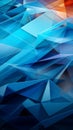 Triangles in harmony blue and white low poly shapes craft captivating background