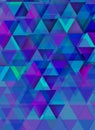 Triangles over bluish background Royalty Free Stock Photo