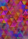 Triangles over colorist background