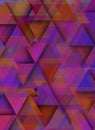 Triangles over violet mist background Royalty Free Stock Photo