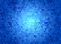 Shining Blue Gradient Background with Triangles Pattern Royalty Free Stock Photo