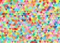 Geometric Colorful Triangles Pattern Background with Mosaic Effect Royalty Free Stock Photo