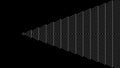 Triangles pulse moving to right geometric on black background loop. Trigon radio waves endless creative animation. Triangular